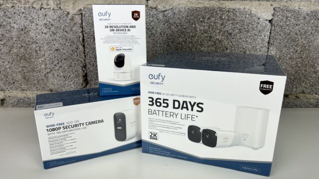 eufy Überwachungskamera Set bestehend aus eufyCam 2 Pro mit Homebase 2, eufyCam 2C und eufy Solo IndoorCam P24